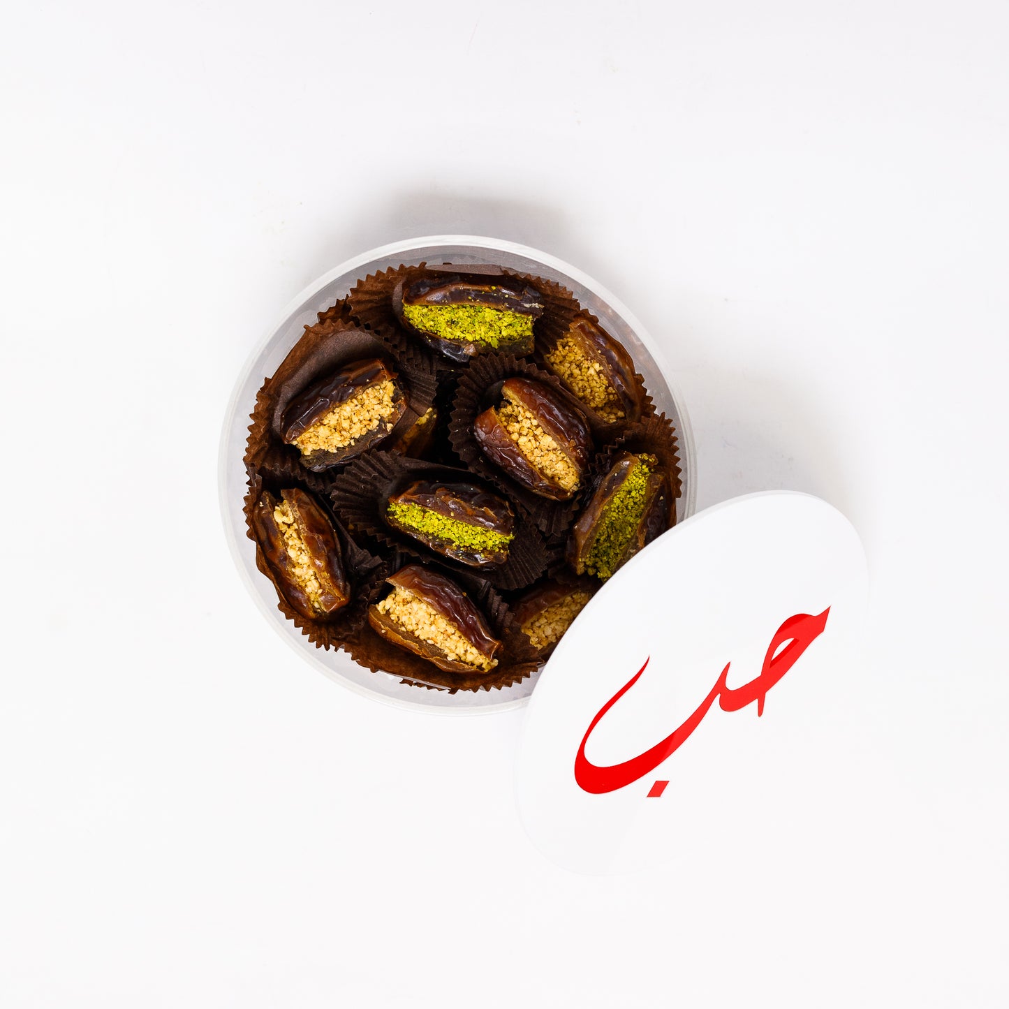 Elegant plexi boxes filled with naturally sweet, healthy stuffed dates (available in small, medium & large size)