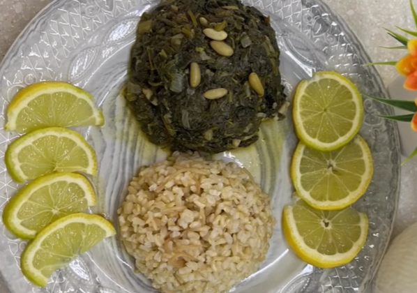 Spinach and rice